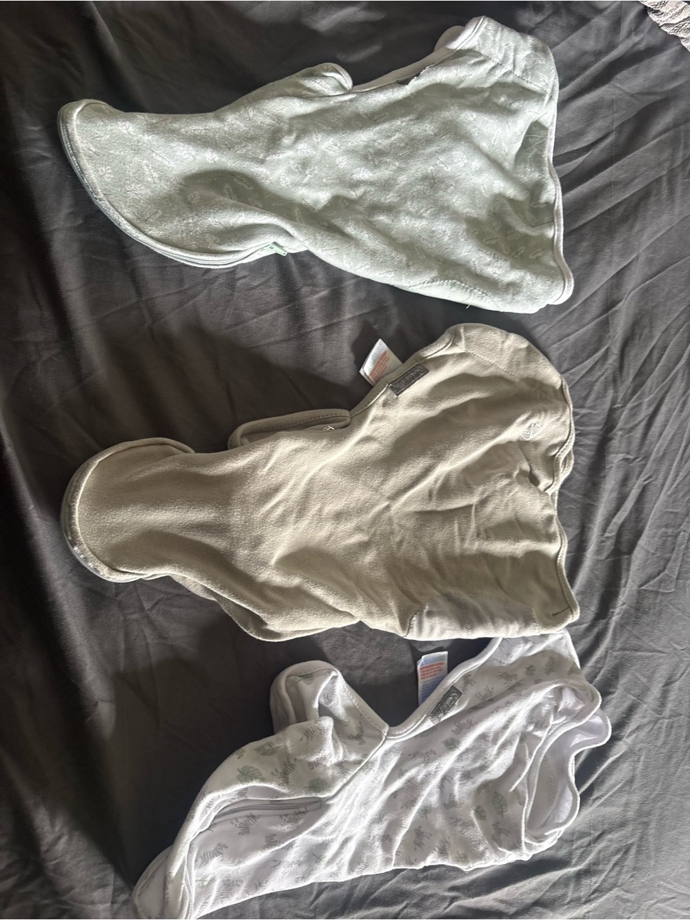 SwaddleMe 3-Pack Sleep Sacks in Light Sage, Cream, White